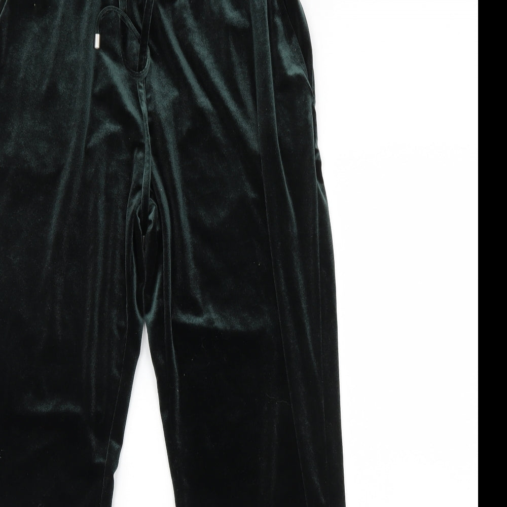 George Womens Green  Velour Jogger Trousers Size 12 L30 in
