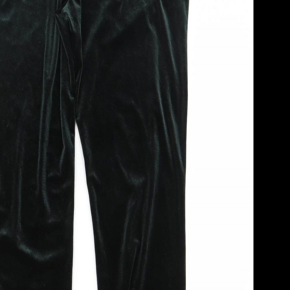George Womens Green  Velour Jogger Trousers Size 12 L30 in