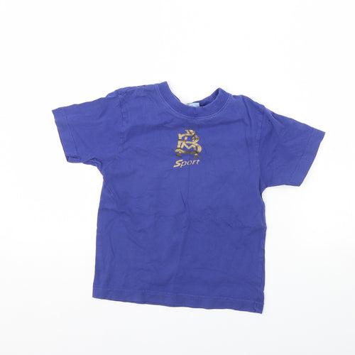 Blue Max Boys Blue   Basic T-Shirt Size 5 Years