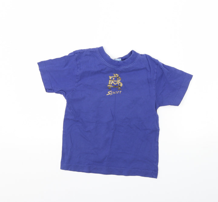 Blue Max Boys Blue   Basic T-Shirt Size 5 Years