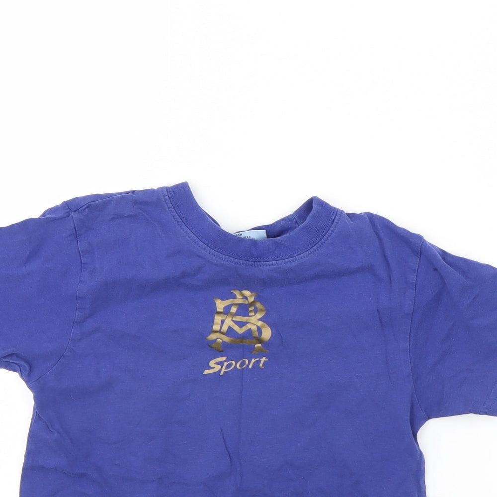 Blue Max Boys Blue   Basic T-Shirt Size 5 Years