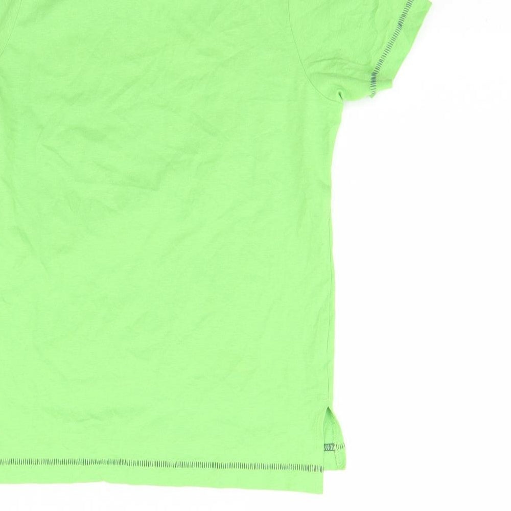 Preworn Boys Green   Basic T-Shirt Size 8 Years  - Sharks