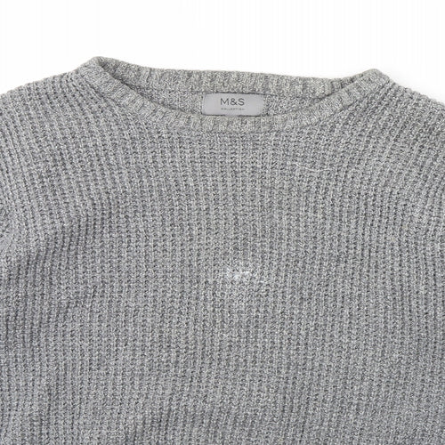 M&s Mens Grey   Pullover Jumper Size L