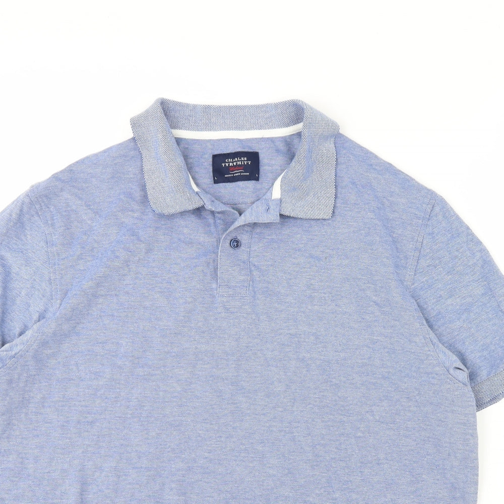 Charles Tyrwhitt Mens Blue    Polo Size L