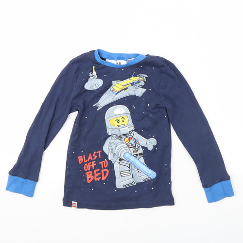 H&M Boys Blue   Basic T-Shirt Size 4 Years  - Lego