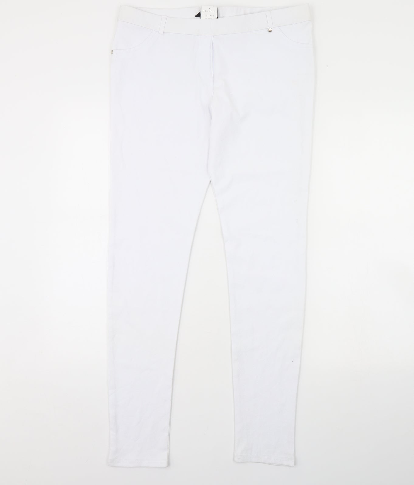Select Womens White  Denim Skinny Jeans Size 16 L30 in