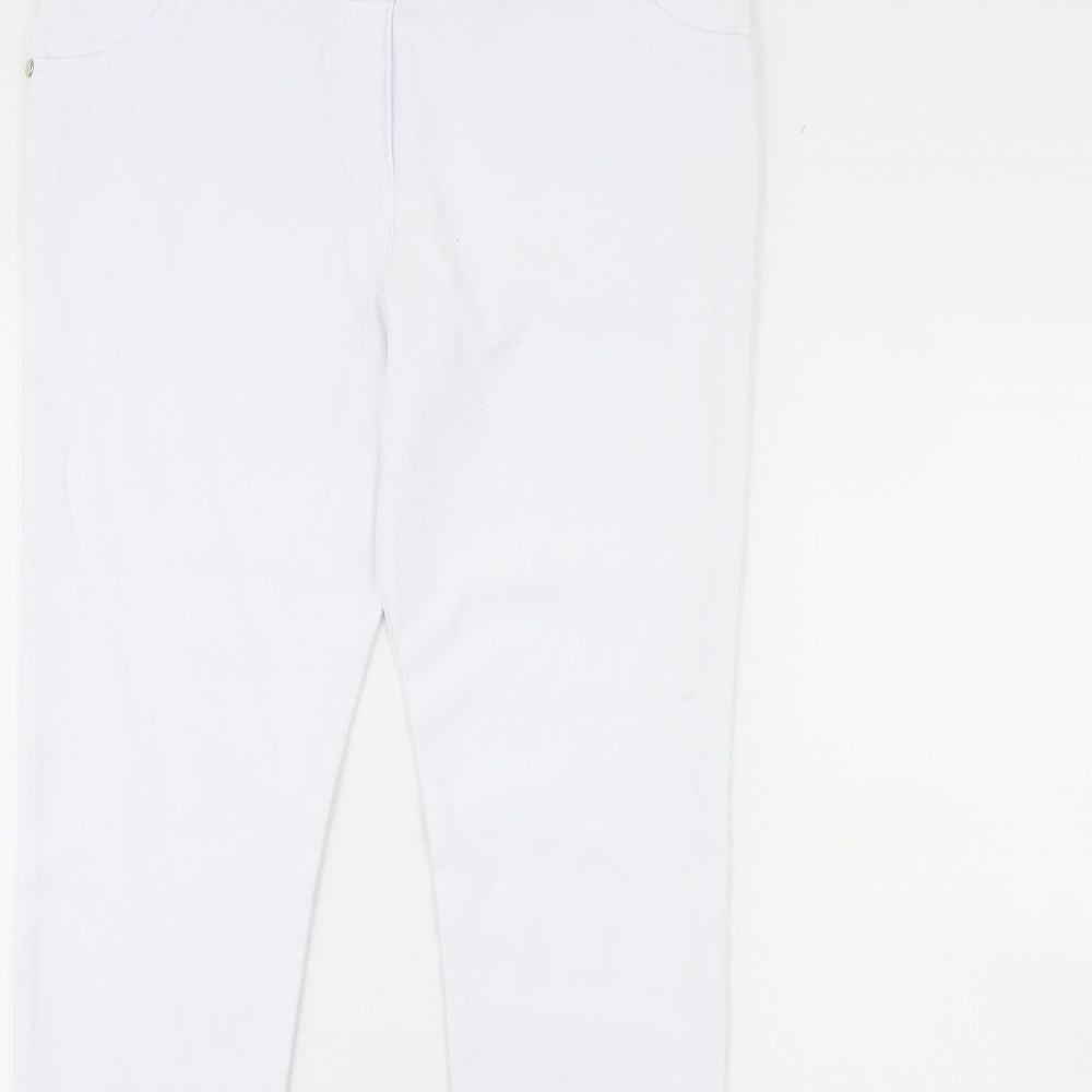 Select Womens White  Denim Skinny Jeans Size 16 L30 in