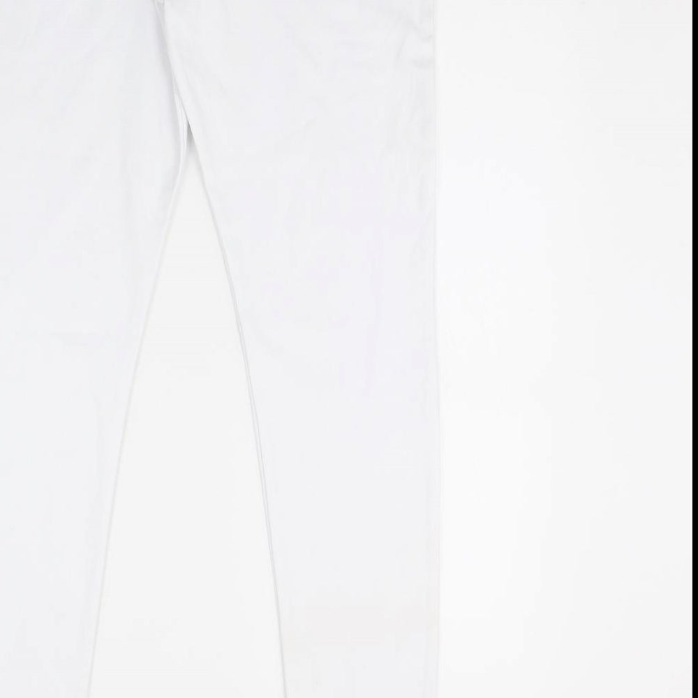 Select Womens White  Denim Skinny Jeans Size 16 L30 in