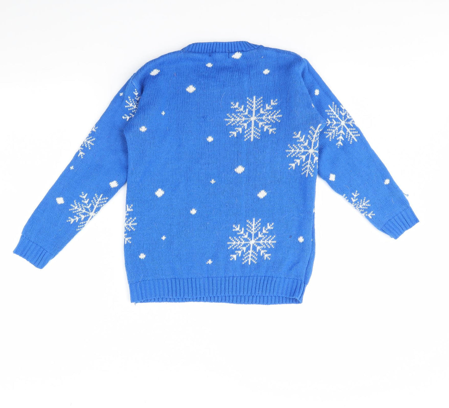 Style Girls Blue   Pullover Jumper Size 9 Years  - Christmas jumper