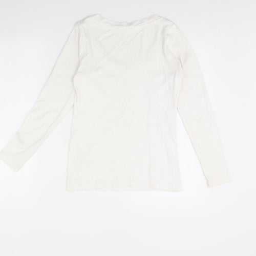 George Womens White   Basic T-Shirt Size 10