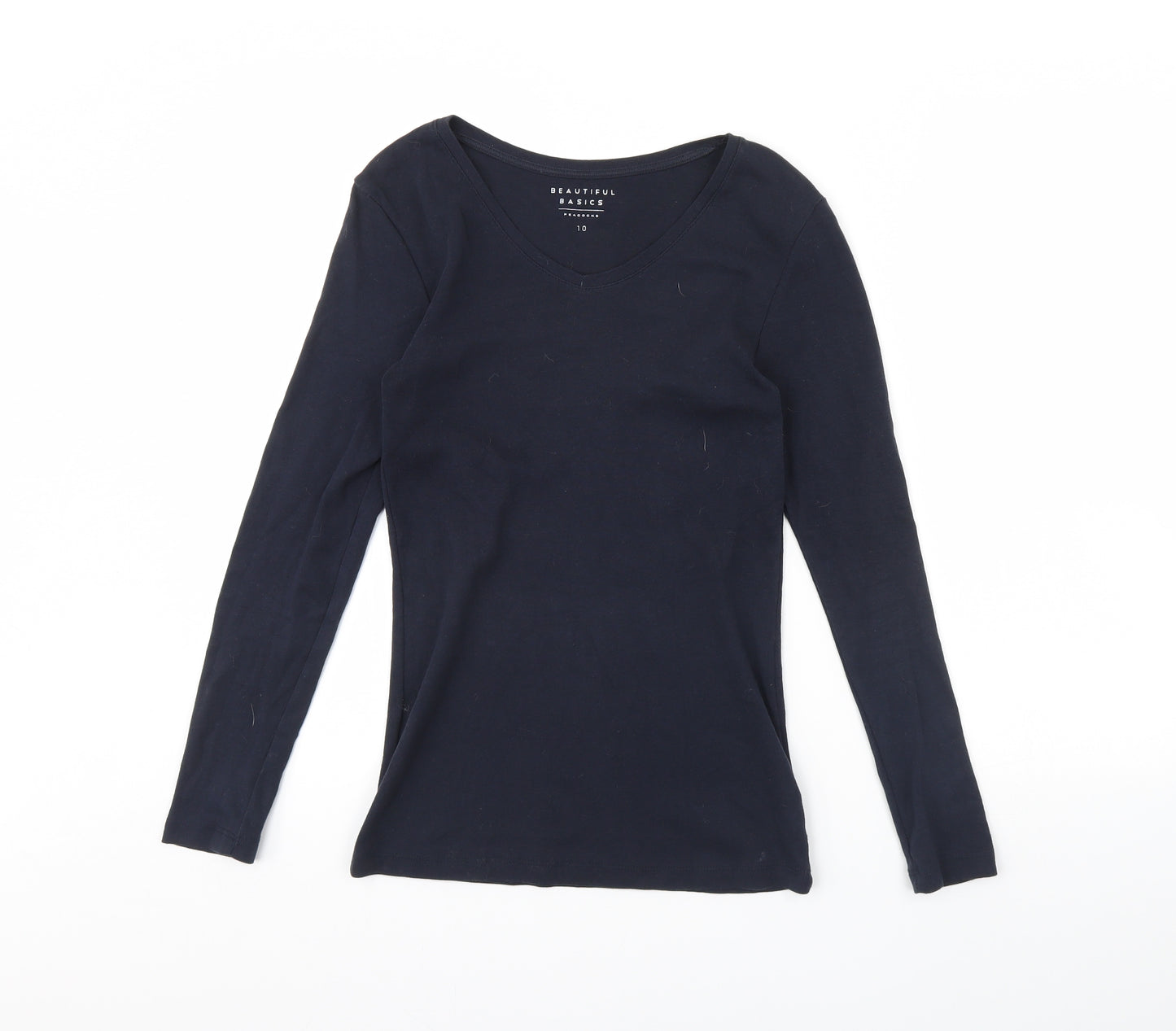 Peacocks Womens Blue   Basic T-Shirt Size 10