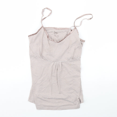 Love to lounge Womens Brown Striped  Cami Pyjama Top Size 14
