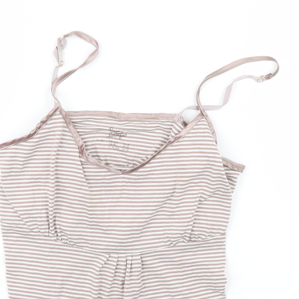 Love to lounge Womens Brown Striped  Cami Pyjama Top Size 14