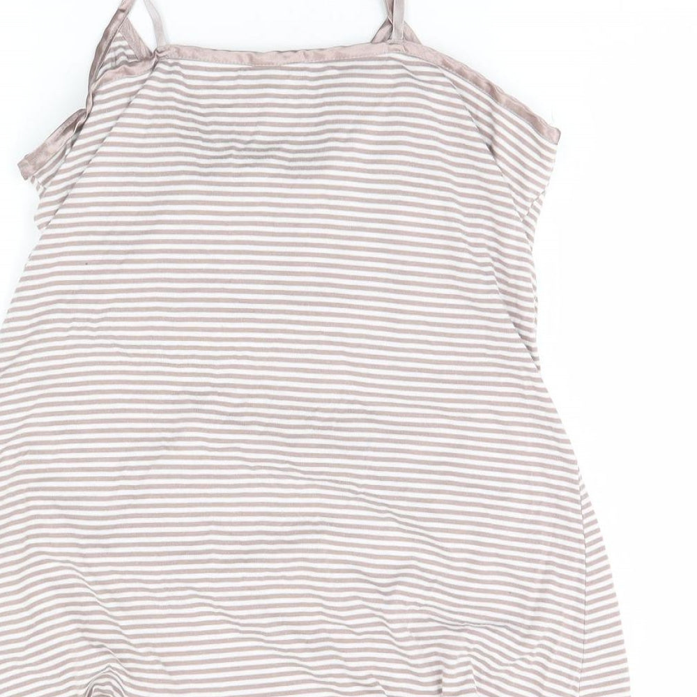 Love to lounge Womens Brown Striped  Cami Pyjama Top Size 14