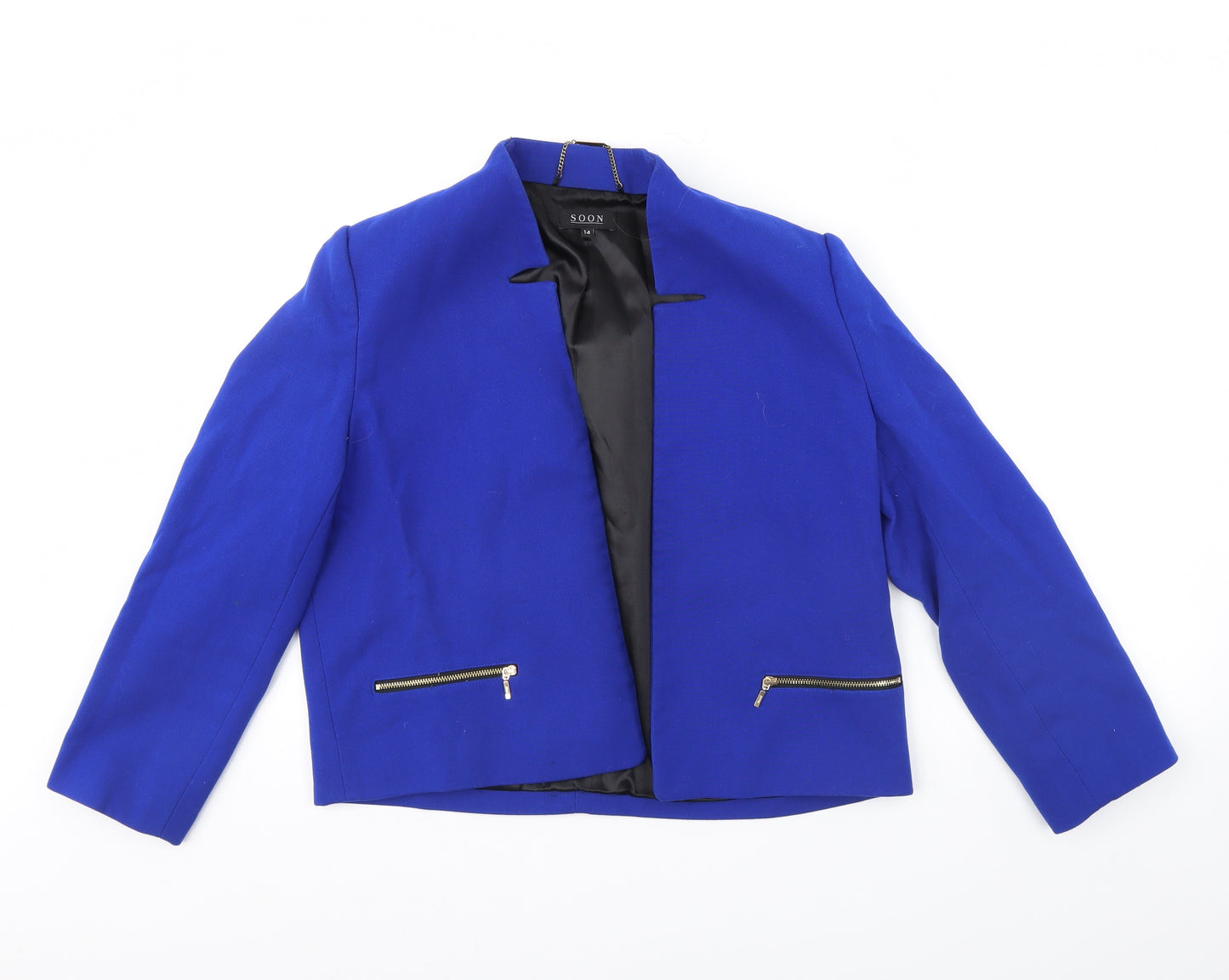 Soon Womens Blue   Jacket  Size 14  - Shoulder Pads
