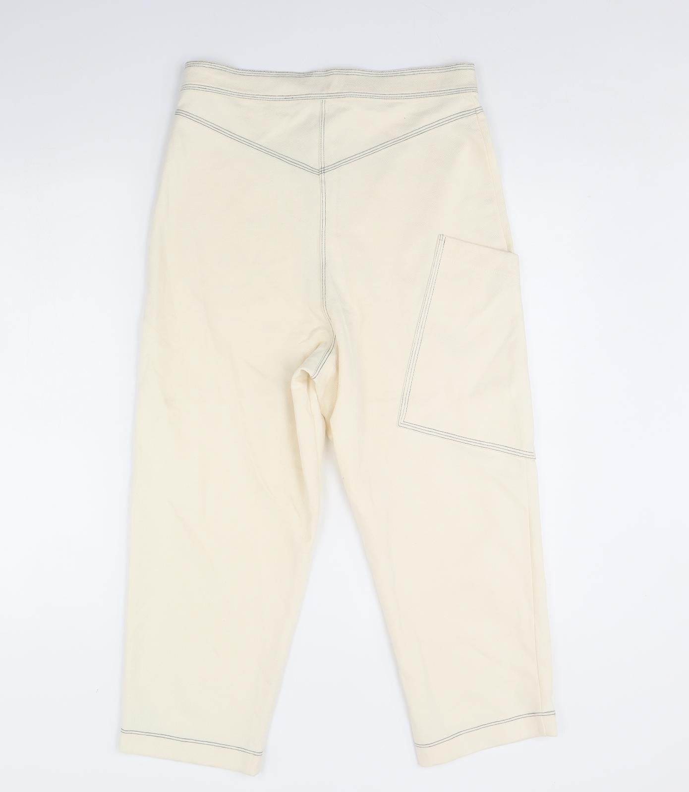 Zara Womens Ivory   Trousers  Size S L23 in