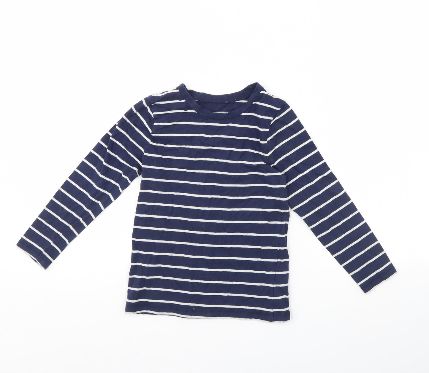 George Girls Blue Striped  Basic T-Shirt Size 6 Years