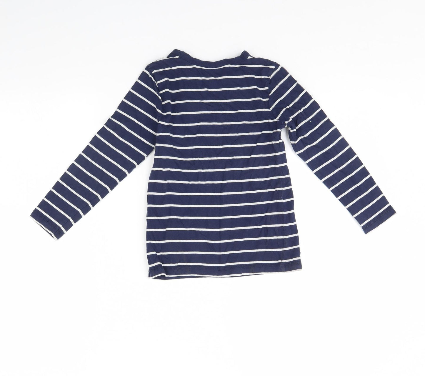 George Girls Blue Striped  Basic T-Shirt Size 6 Years