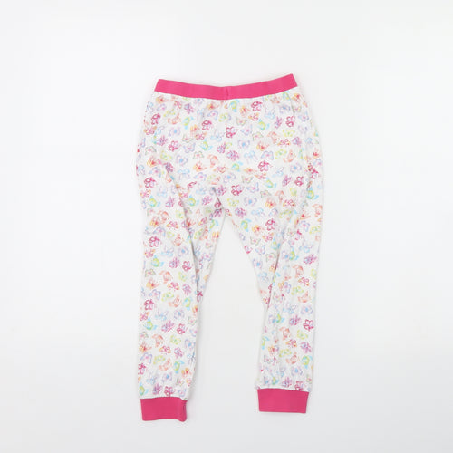F&F Girls White Animal Print  Cami Pyjama Pants Size 6 Years