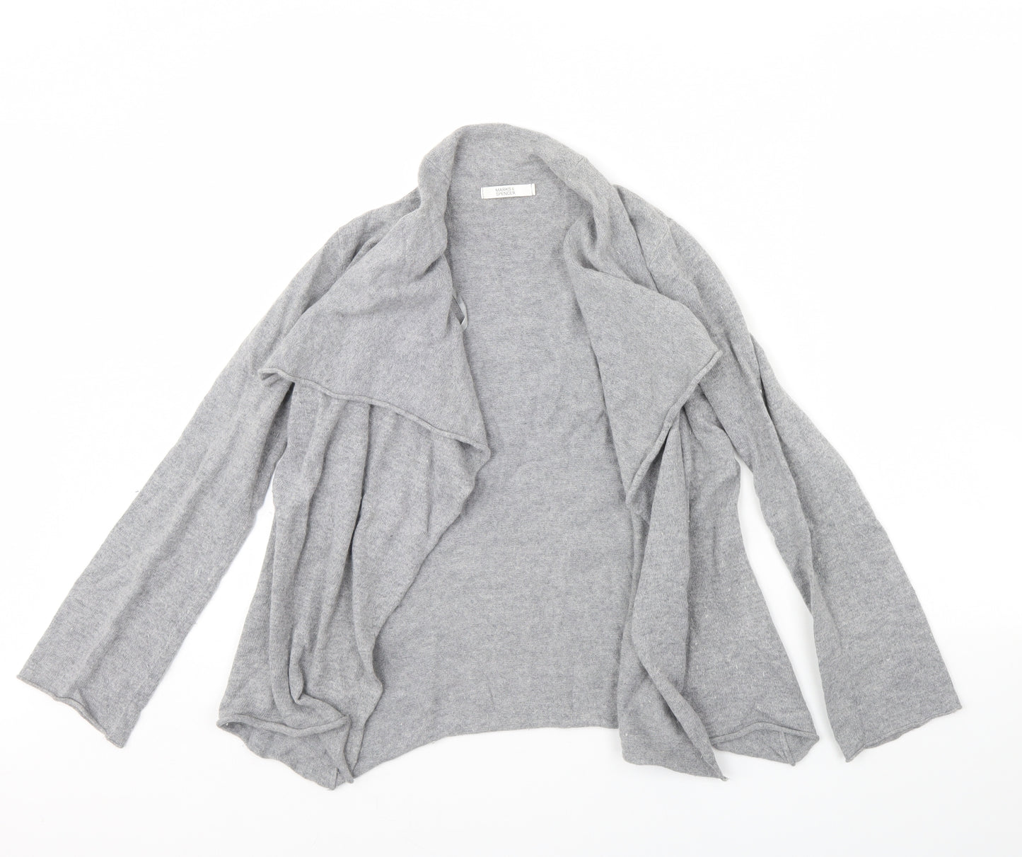 M&s Womens Grey   Cardigan Jumper Size 10