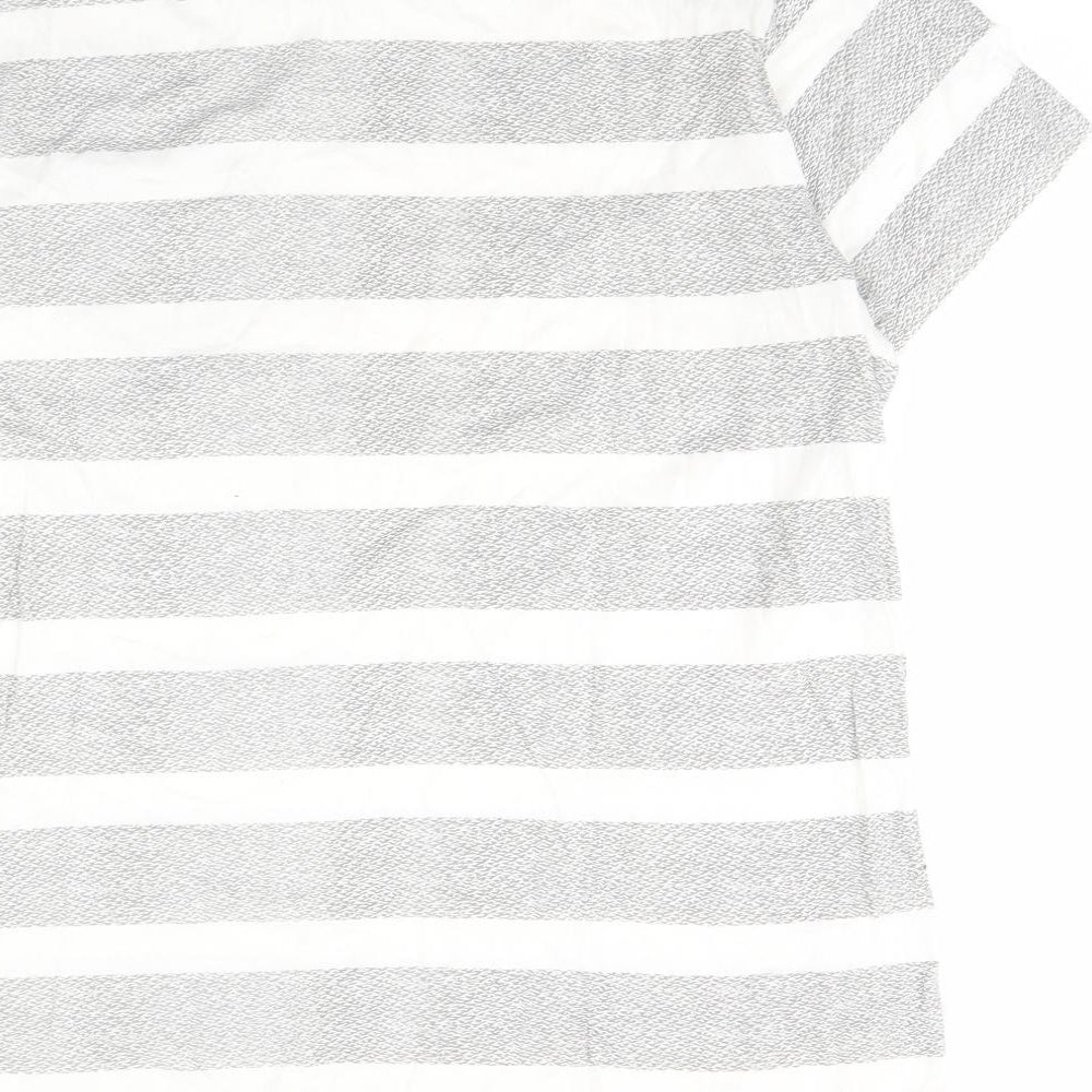 Lee Cooper Womens Grey Striped  Basic T-Shirt Size XL