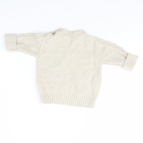 Nutmeg Baby Beige   Pullover Jumper Size 3-6 Months