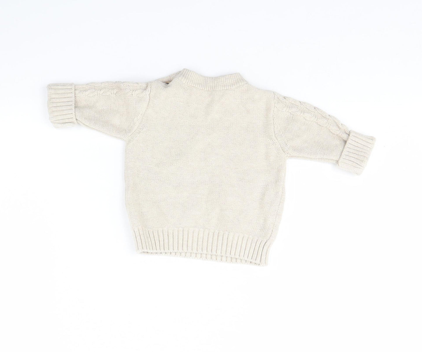 Nutmeg Baby Beige   Pullover Jumper Size 3-6 Months