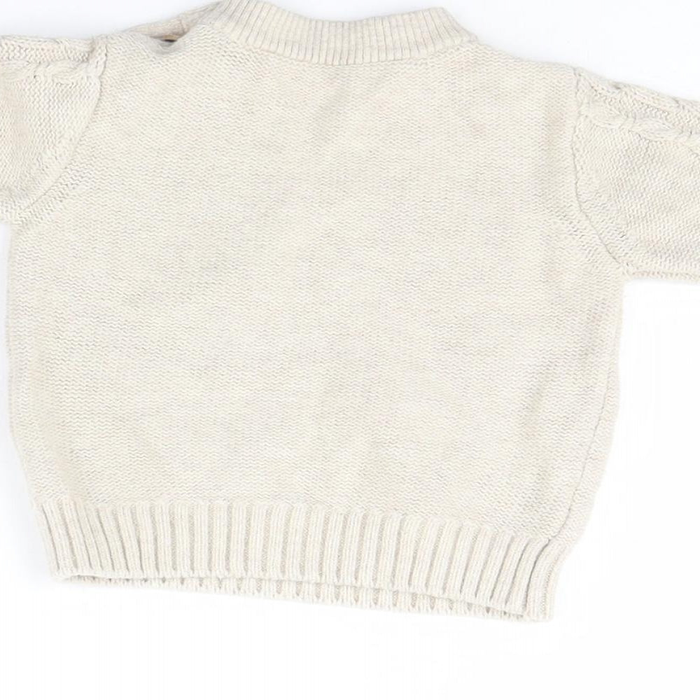 Nutmeg Baby Beige   Pullover Jumper Size 3-6 Months
