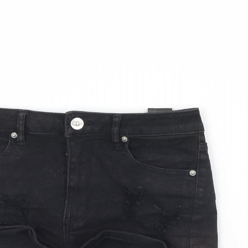Divided Womens Black  Denim Cut-Off Shorts Size 6