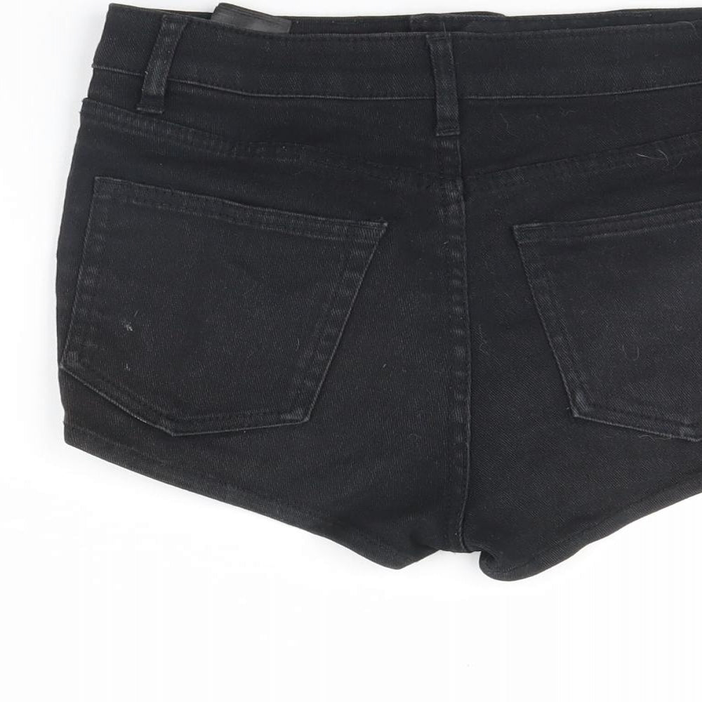 Divided Womens Black  Denim Cut-Off Shorts Size 6
