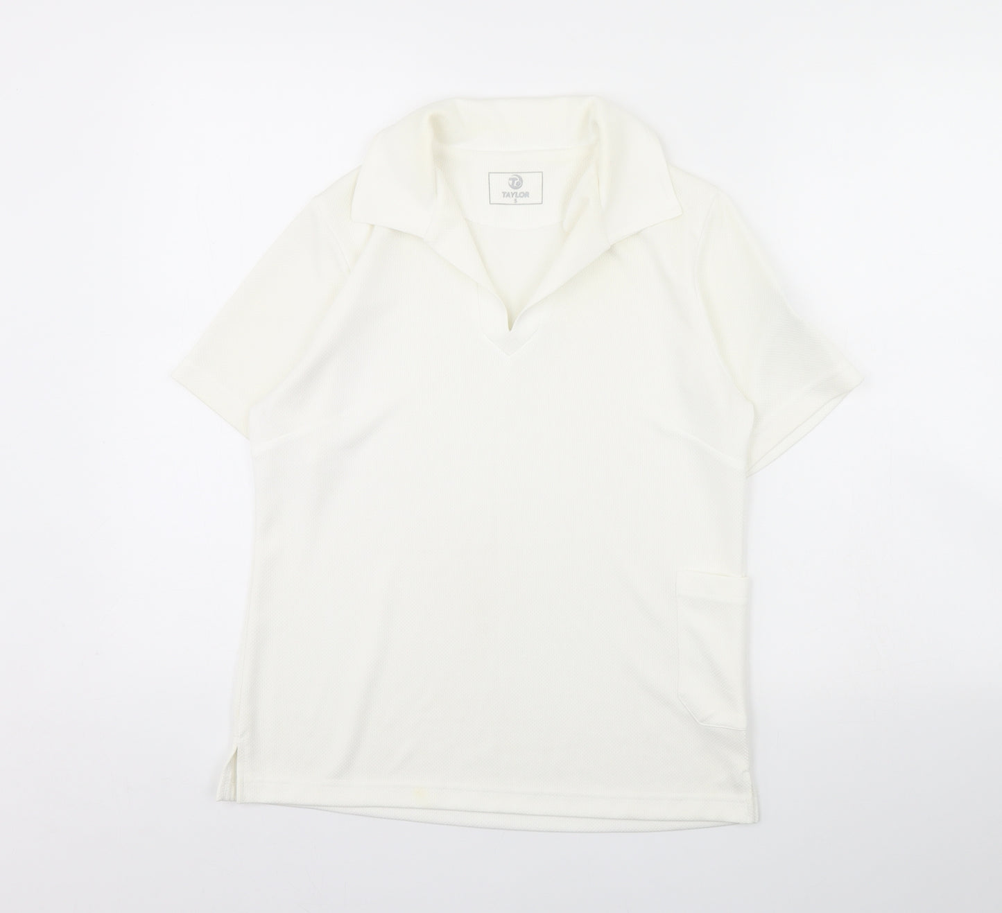 Taylor Mens White    Polo Size S