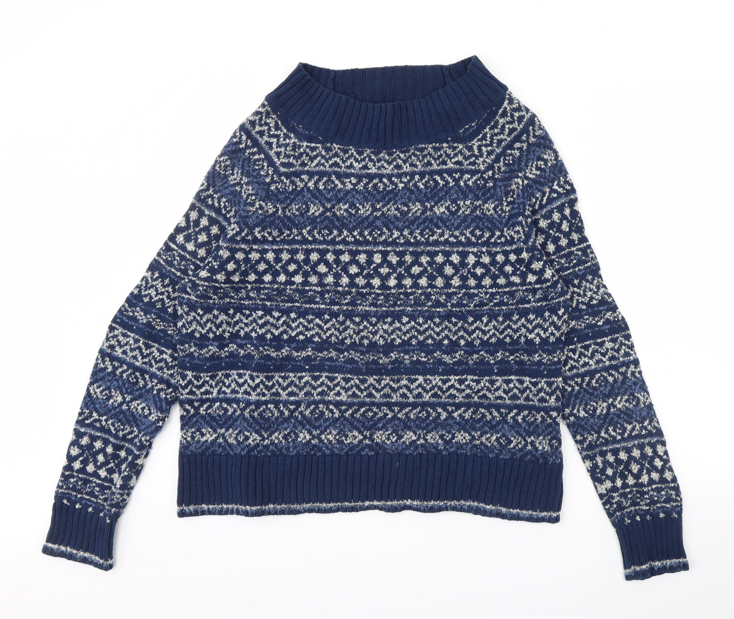 Chaps  Womens Blue Striped  Pullover Jumper Size XL