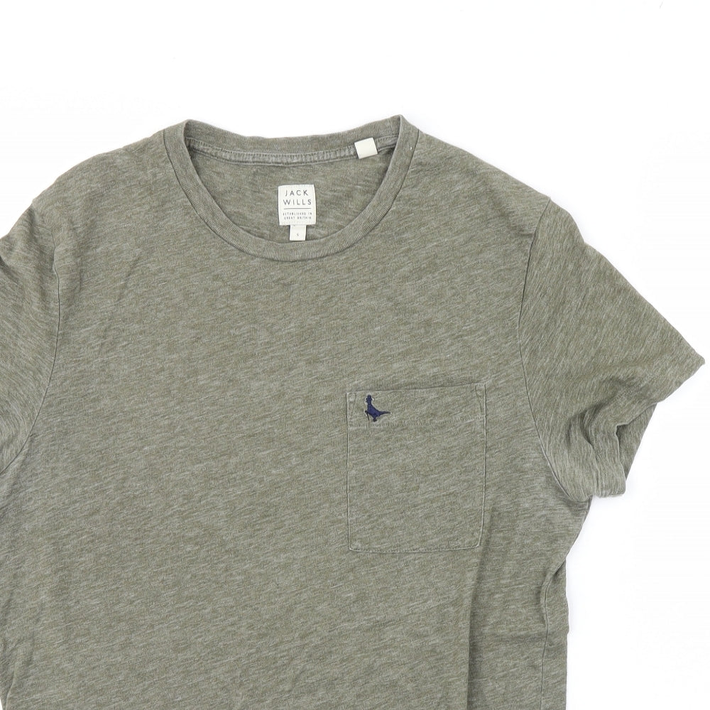 Jack Wills Mens Green    T-Shirt Size S