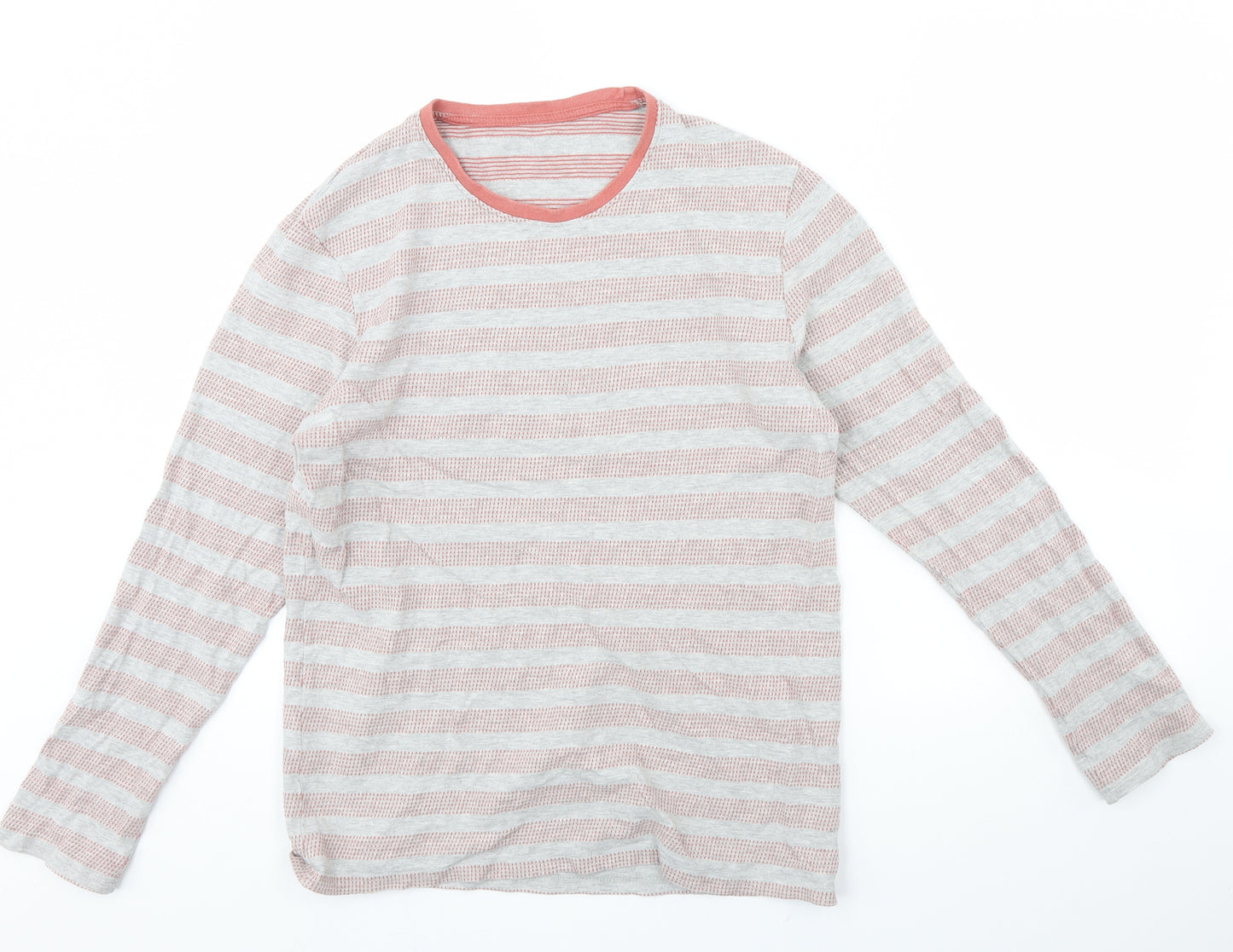 F&F Mens Grey Striped   T-Shirt Size M