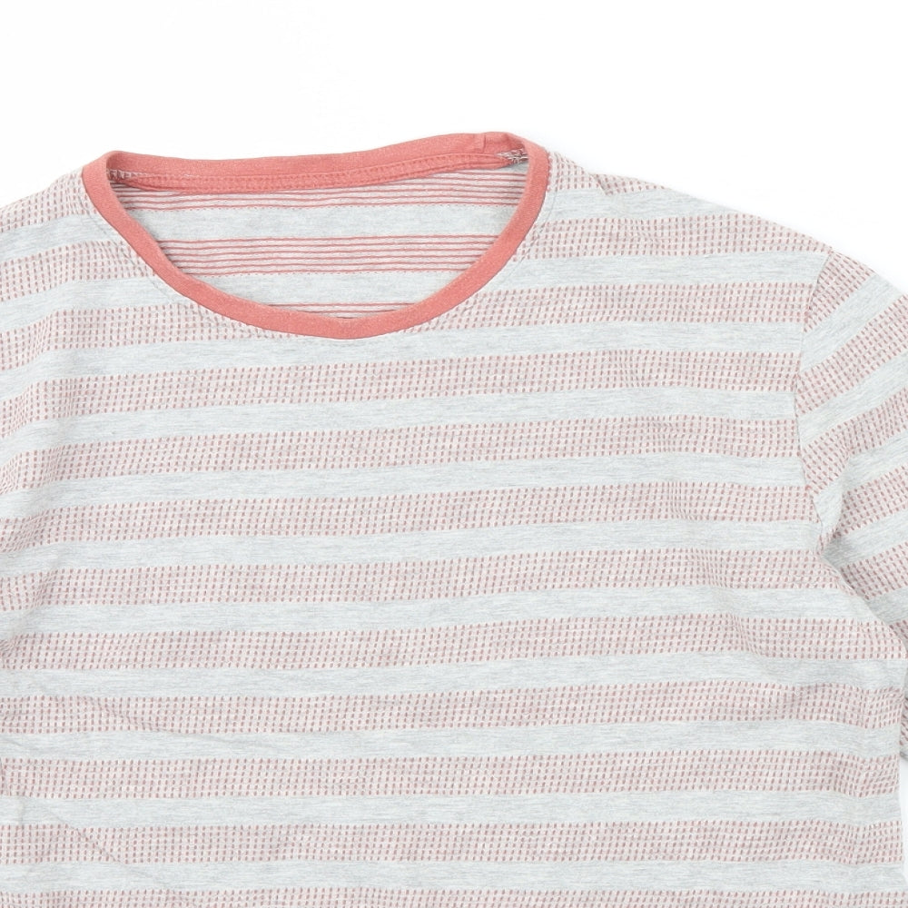 F&F Mens Grey Striped   T-Shirt Size M