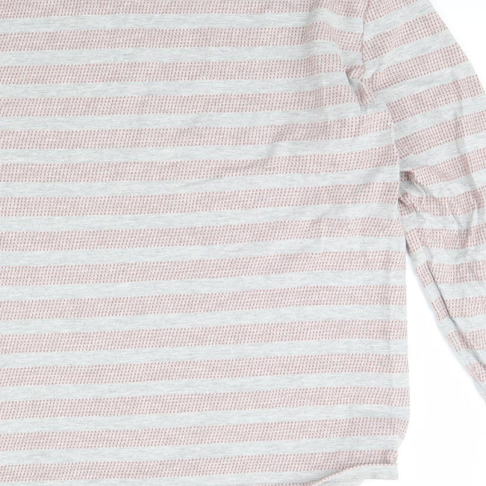 F&F Mens Grey Striped   T-Shirt Size M