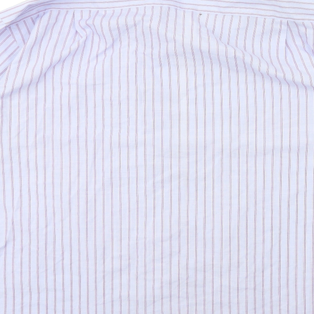 Marks and Spencer Mens Blue Striped   Dress Shirt Size 16