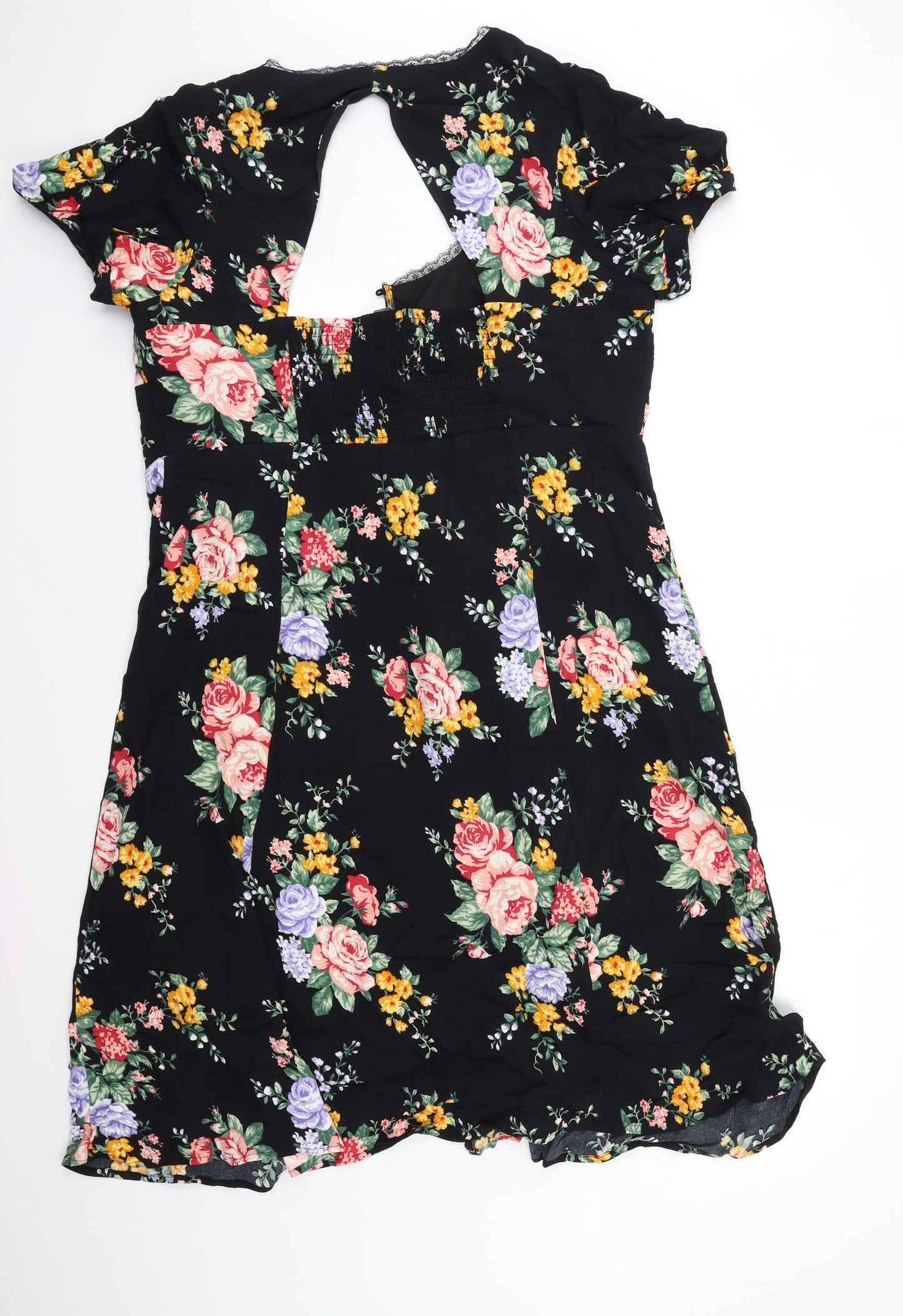 FOREVER 21 Womens Black Floral  Shift  Size XL