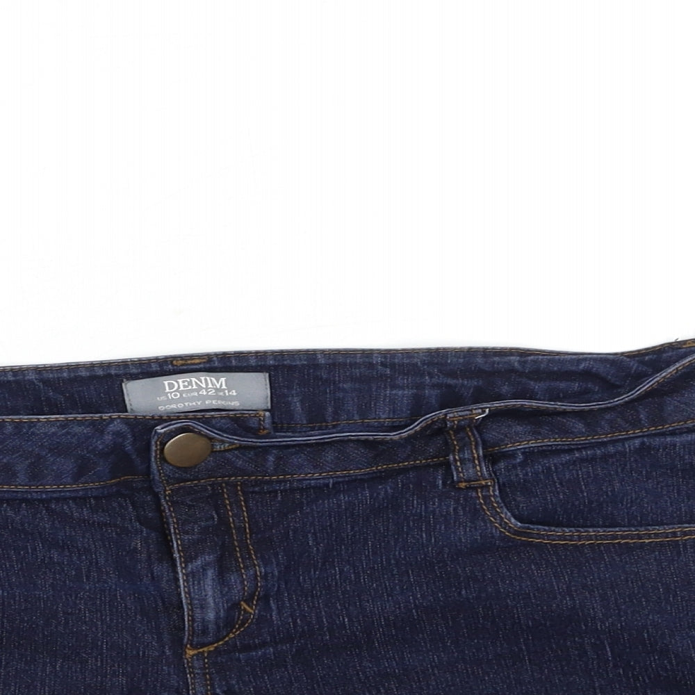 Dorothy Perkins Womens Blue  Denim Hot Pants Shorts Size 14