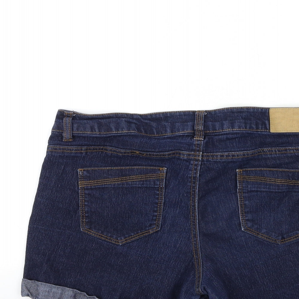 Dorothy Perkins Womens Blue  Denim Hot Pants Shorts Size 14