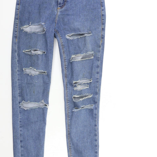 Topshop Womens Blue  Denim Skinny Jeans Size 28 in L32 in