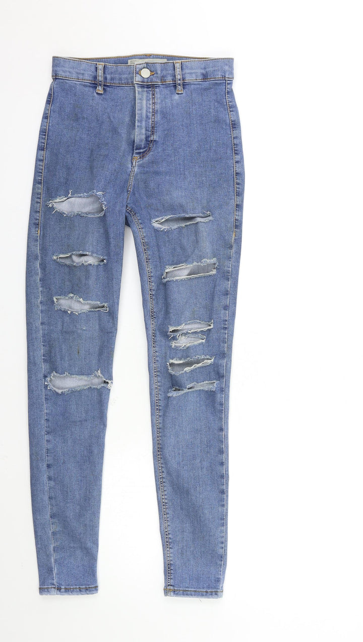 Topshop Womens Blue Denim Skinny Jeans Size 28 in L32 in
