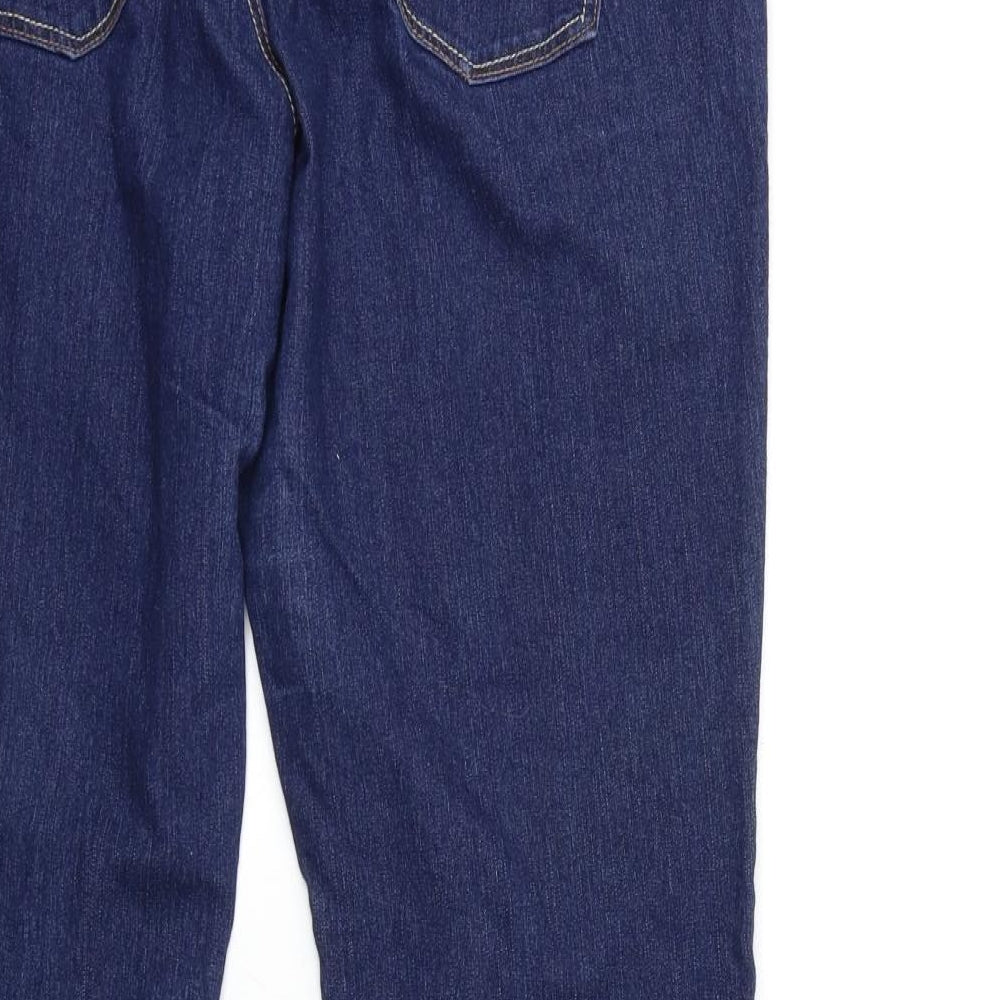 Dorothy Perkins Womens Blue  Denim Flared Jeans Size 14 L31 in