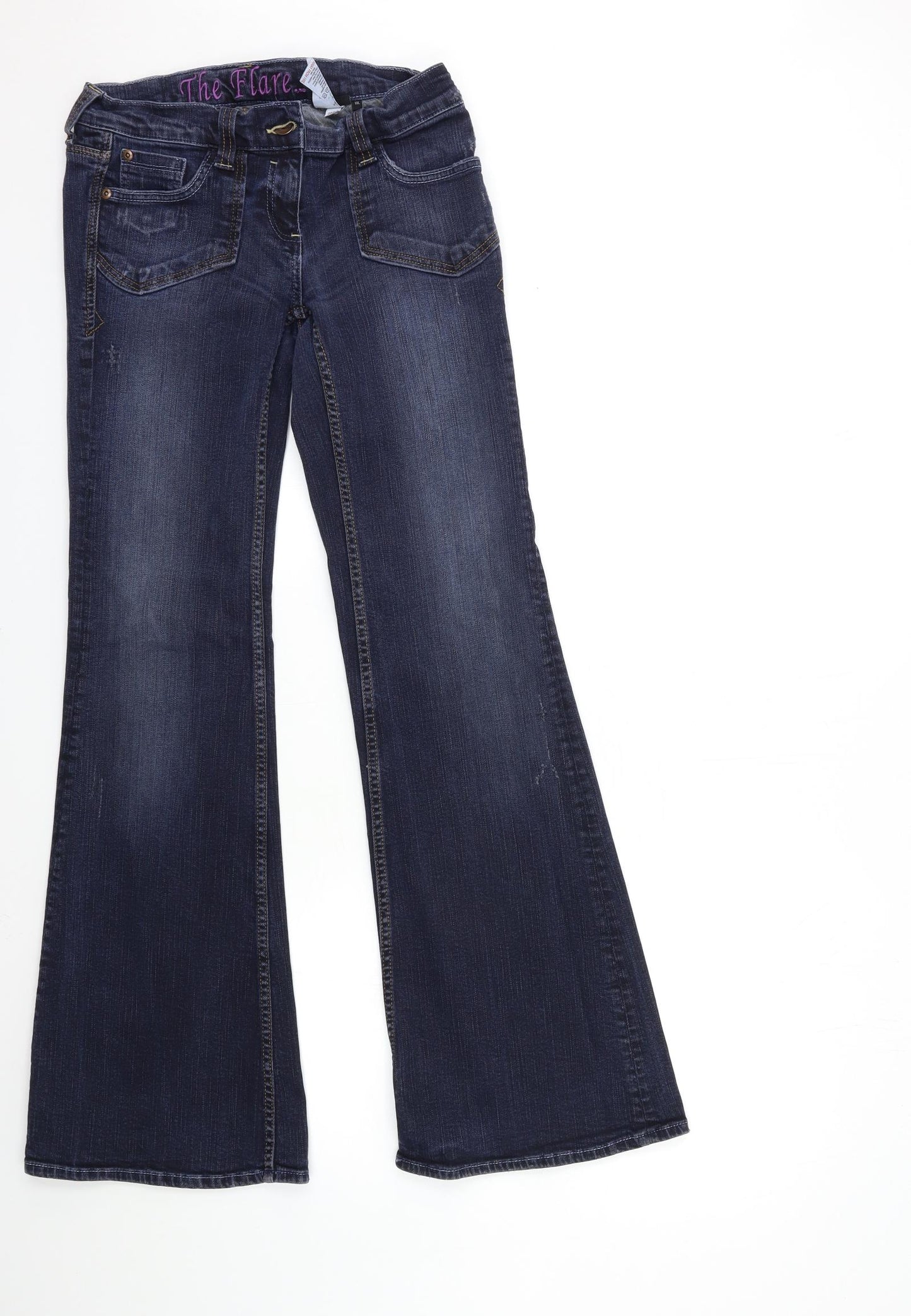 NEXT Womens Blue  Denim Flared Jeans Size 10 L32 in