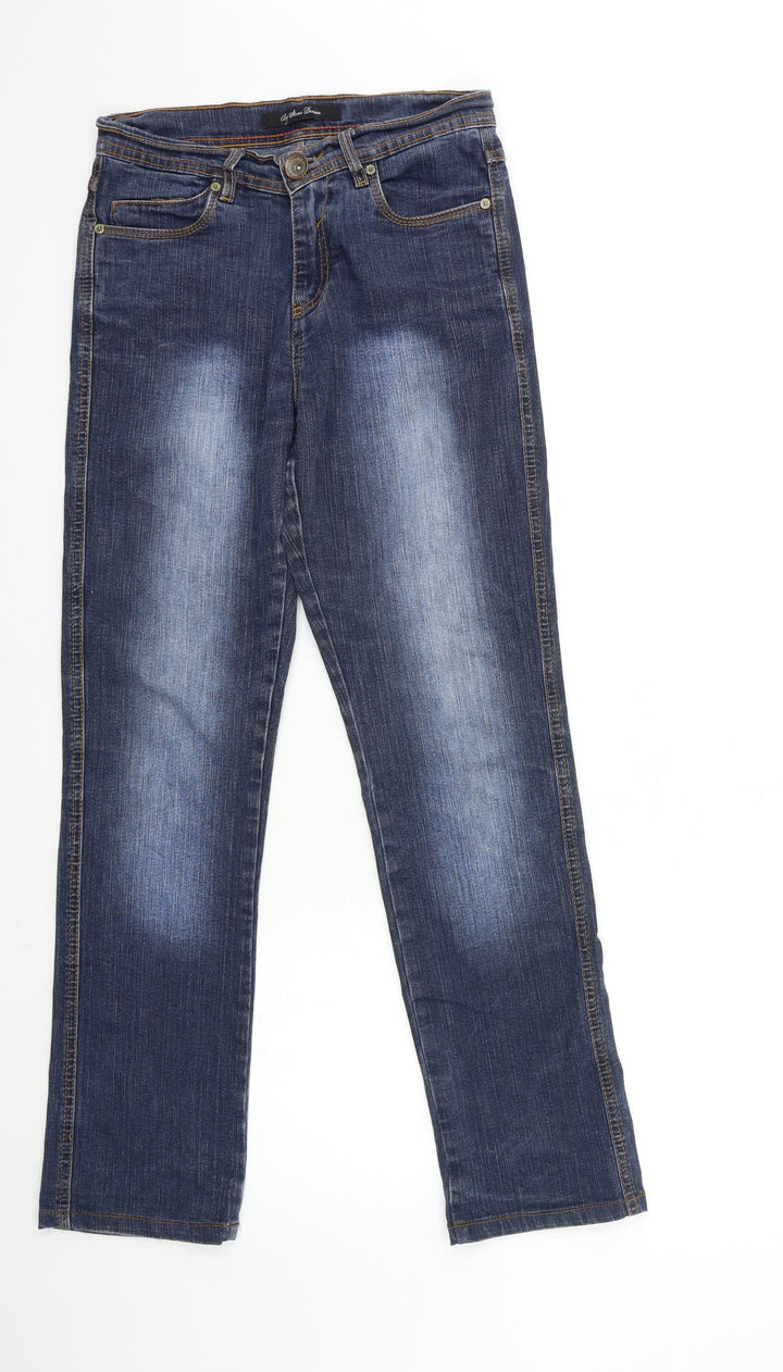Preworn Womens Blue  Denim Straight Jeans Size 28 in L30 in