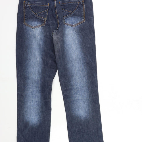 Preworn Womens Blue  Denim Straight Jeans Size 28 in L30 in