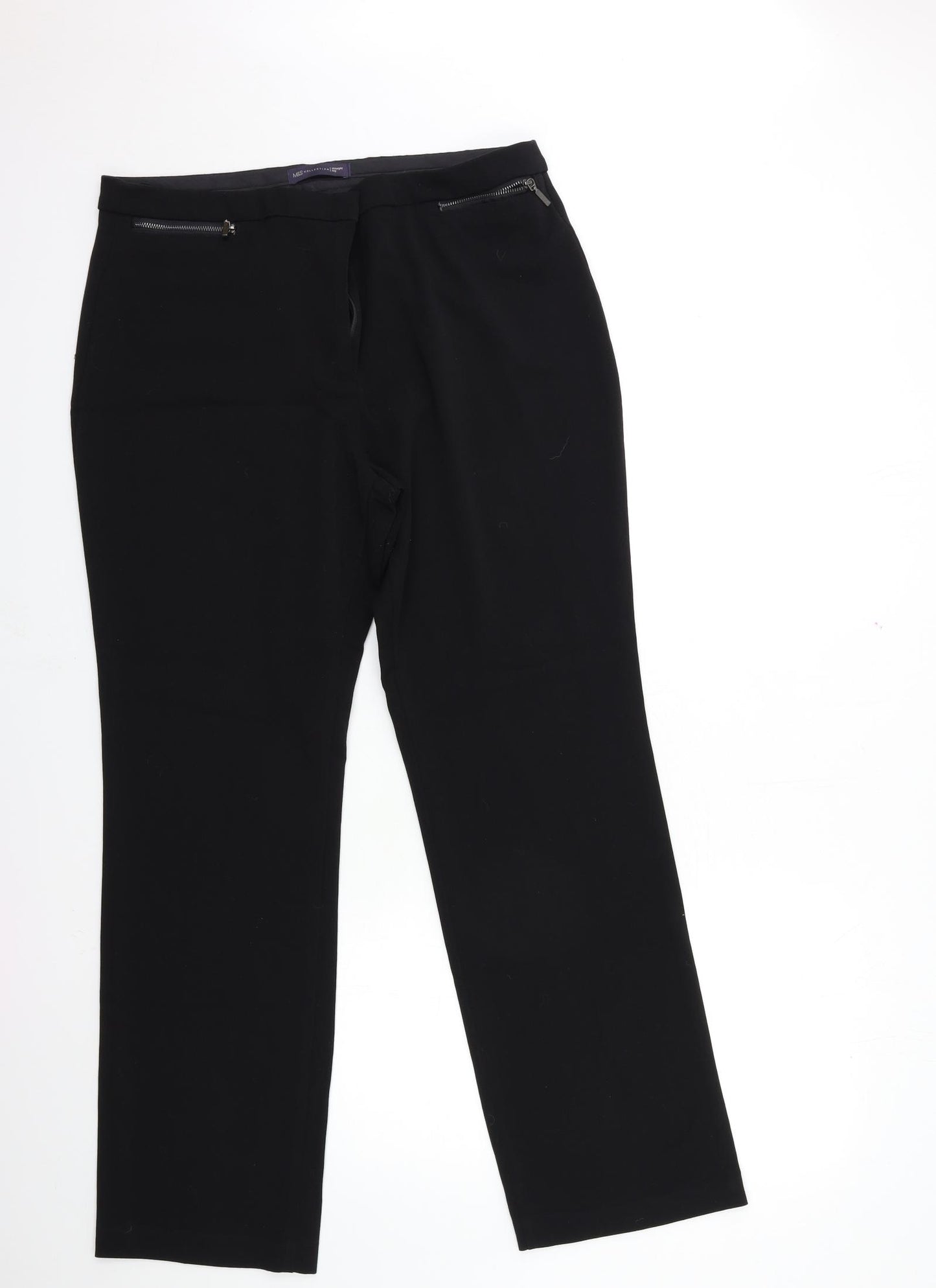 Marks and Spencer Womens Black   Trousers  Size 16 L31 in