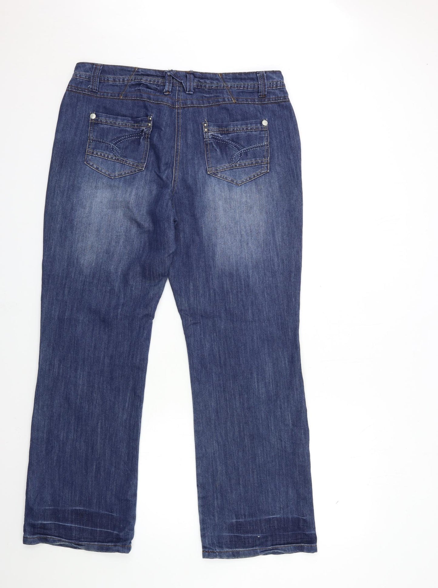 George Womens Blue  Denim Flared Jeans Size 14 L30 in