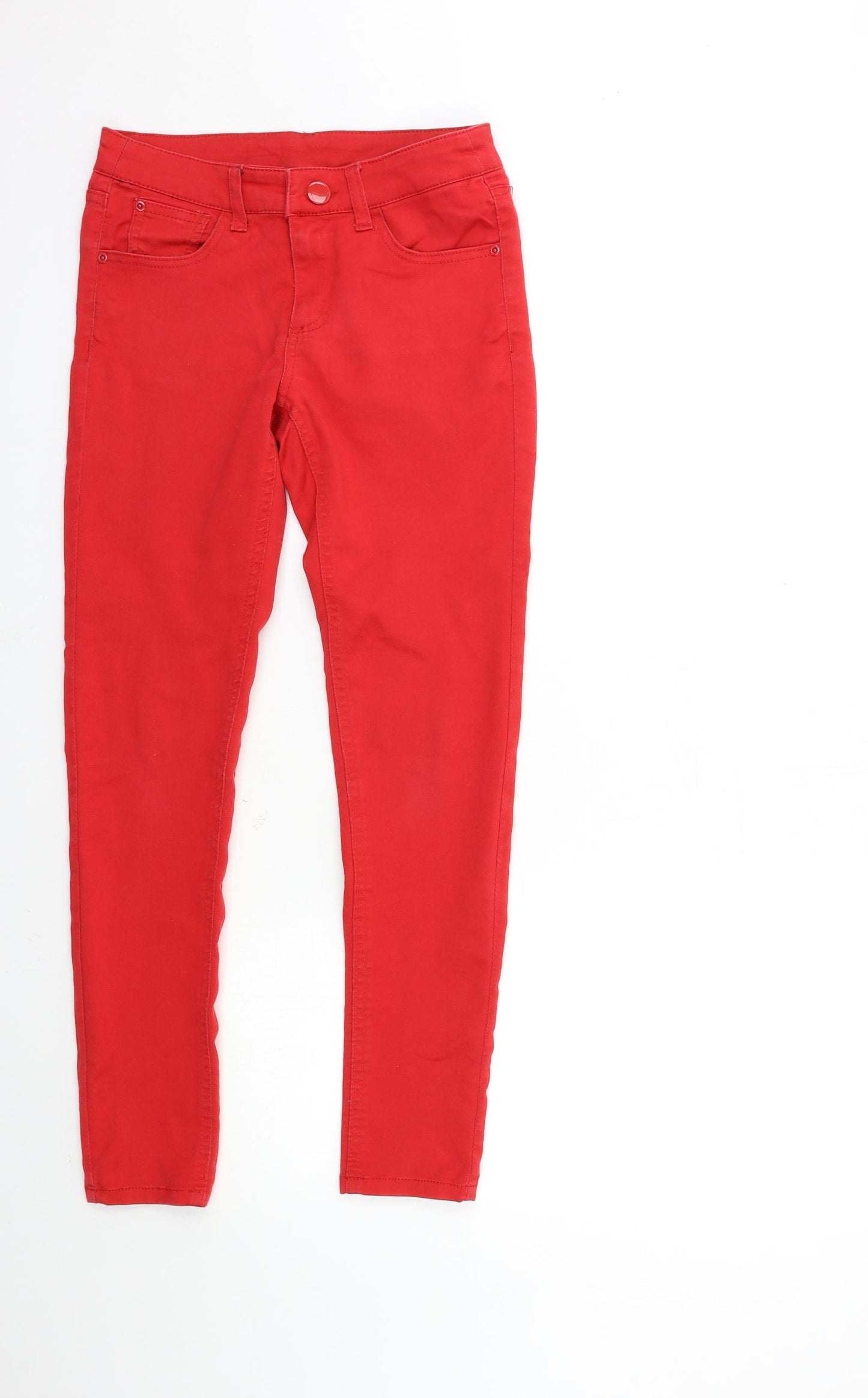 Kylie Girls Red  Denim Skinny Jeans Size 12 Years