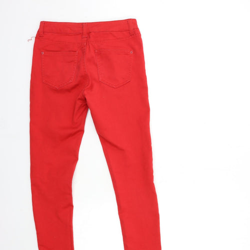 Kylie Girls Red  Denim Skinny Jeans Size 12 Years
